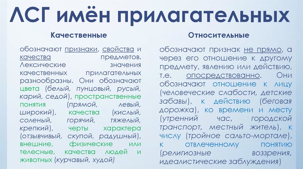 Какие бывают женщины прилагательные. ЛСГ прилагательных. Лексико-семантические группы прилагательных в русском языке. Признаки качественных прилагательных таблица. Семантические группы прилагательных.