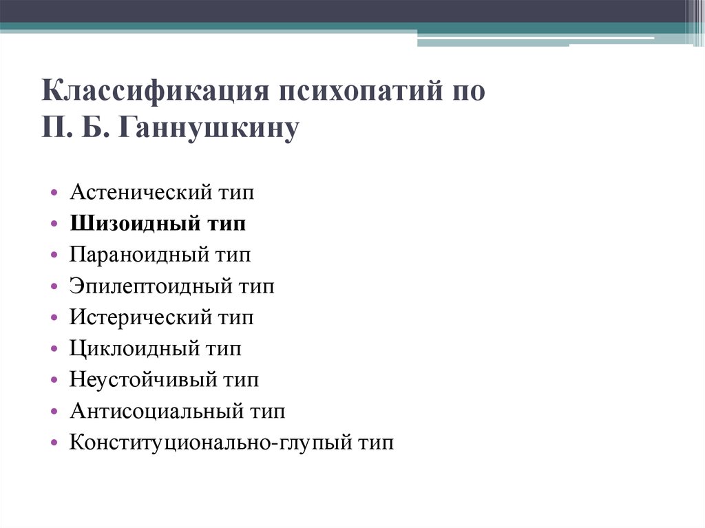 Клинику психопатий ганнушкина. Классификация психопатий п.б. Ганнушкина. Классификация расстройств личности по Ганнушкину. Классификация психопатий Личко.