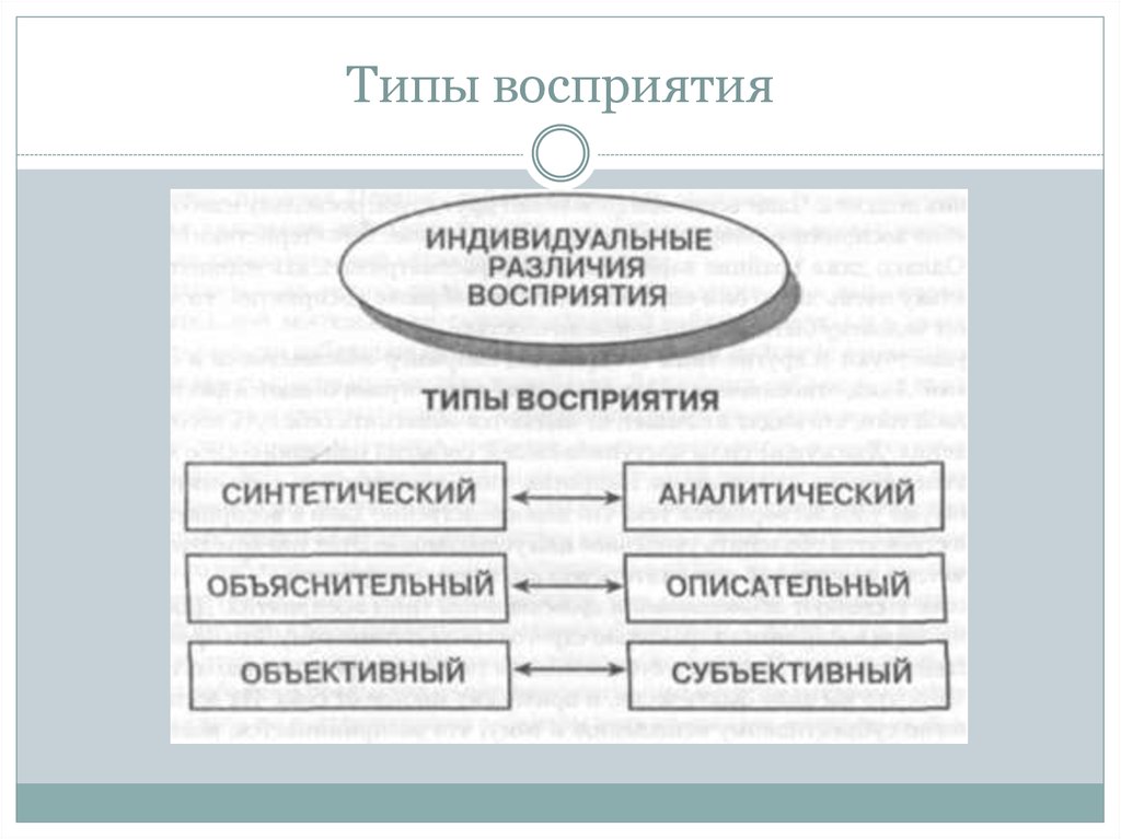 Типы понимания. Типы восприятия в психологии таблица. Индивидуальные различия в восприятии. Индивидуальные типы восприятия. Типы восприятия человека в психологии.