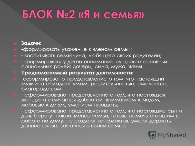 Роль дочери. Задачи развития молодой семьи. Роль Дочки в семье. Идентификаторы роли дочери.