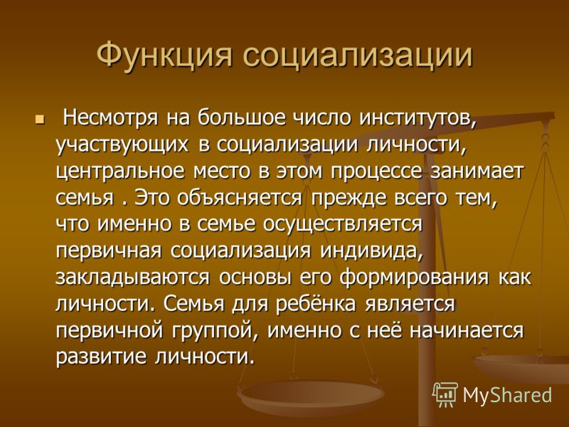 Функции социализации