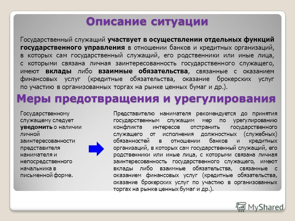 Служащий образцом. Типовые ситуации конфликта интересов на госслужбе. Функции государственного служащего. Примеры личной заинтересованности.