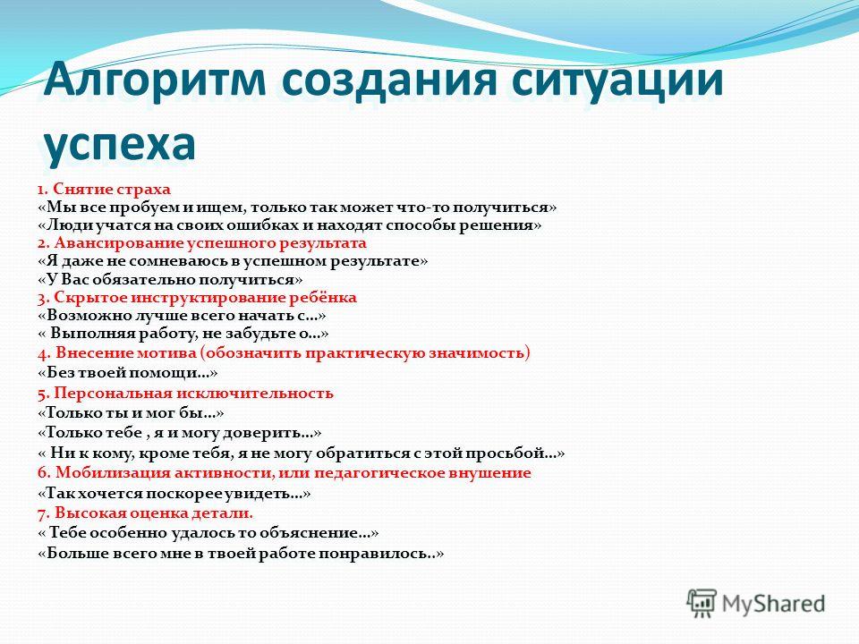 Ситуация алгоритм. Алгоритм создания ситуации успеха. Алгоритм создания ситуации успеха на уроке. Ситуация успеха алгоритм создания ситуации успеха. Создание ситуации успеха в лагере.