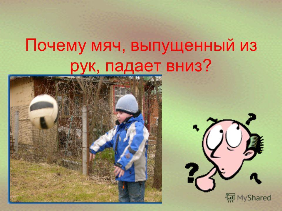 Kak i pochemu. Падающий мяч. Падающие предметы. Мяч падает на землю. Мяч упал.