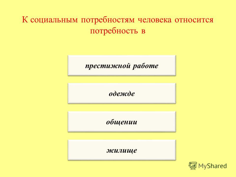 Человека связана потребность