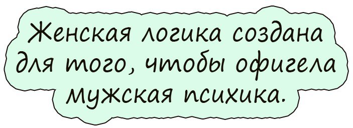 Женская логика создана для того чтобы офигела мужская психика картинки