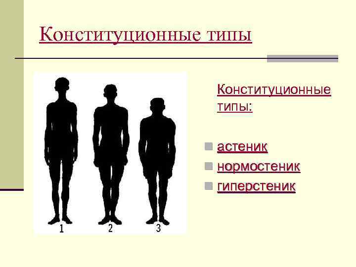 4 конституционный типа. Типы телосложения человека астеник нормостеник гиперстеник. Конституционные типы человека. Конституциональный Тип человека. Конституционный Тип телосложения.