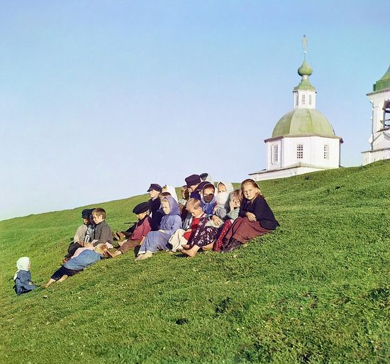 С. М. Прокудин-Горский. Группа детей. 1909 год