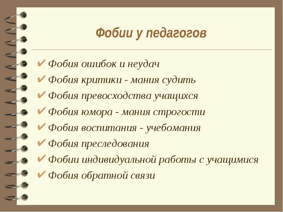 Разные фобии и их названия список с картинками