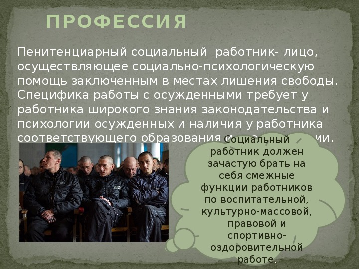 Место заключения. Слайды по социальной работе с осужденными. Социальная работа с осуждёнными. Пенитенциарная социальная работа. Методы социальной работы с осужденными.