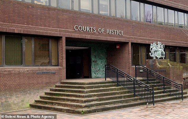 Luff knifed Mr Birch with a blade over and over two weeks after seeing him kiss his ex-girlfriend Chantelle Price in a Facebook Live video, Portsmouth Crown Court (pictured) heard