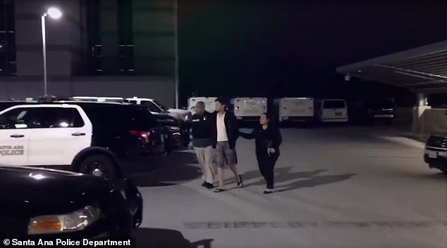 Rickard was arrested in February in a sting operation after being lured by an undercover officer pretending to be the 12-year-old to a parking lot in Anaheim (pictured)
