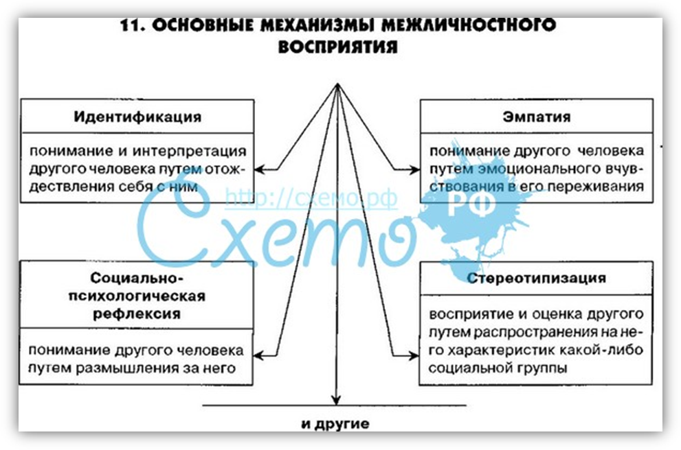 Основные эффекты восприятия. Механизмы межличностного восприятия.