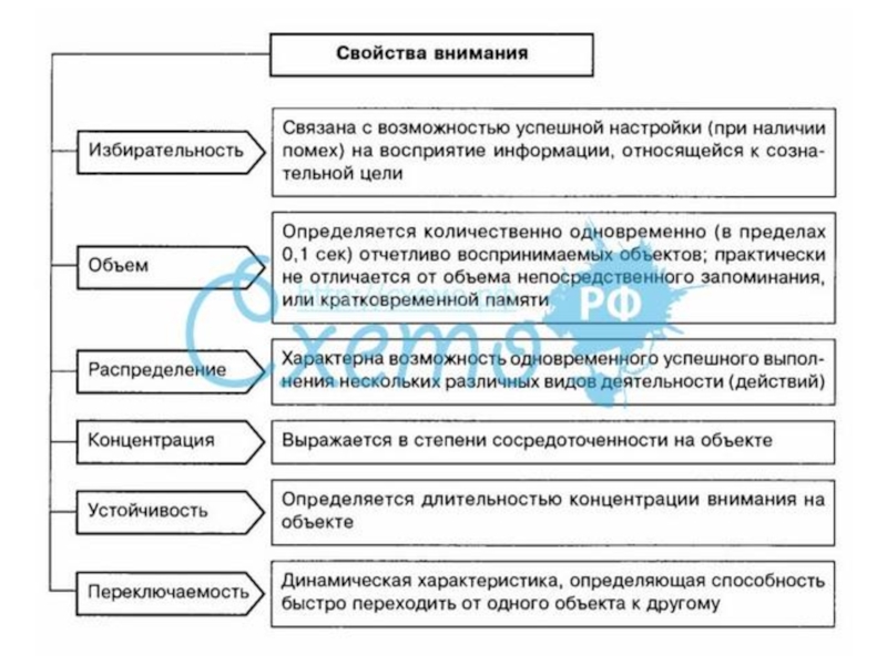 Компоненты внимания. Внимание его виды и свойства в психологии. Свойства внимания в психологии таблица. Свойства внимания в психологии схема. Процессы внимания в психологии таблица.