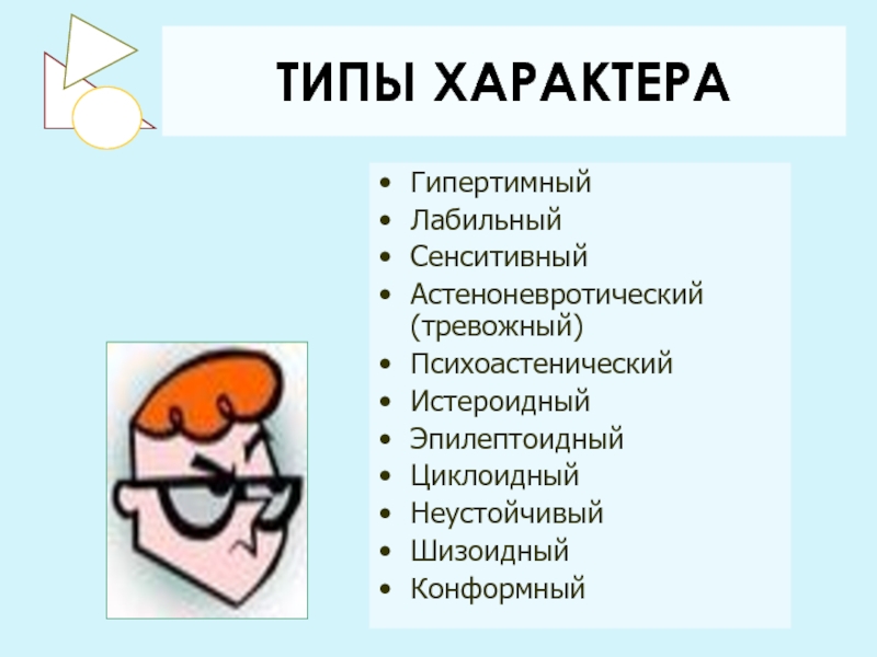 Виды характера человека. Типы характера. Типы характера человека. Один из типов характера. Типы характера гипертимный циклоидный.